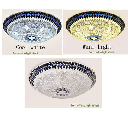 Plafonnier LED Sofia en verre turc