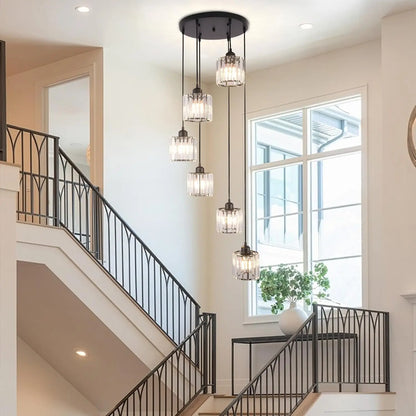 Madeleine Crystal Raindrop Long Pendant Chandelier Light