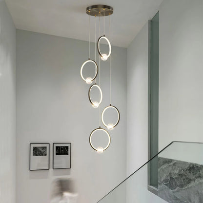 Lustre pendentif Margaux cuivre cristal