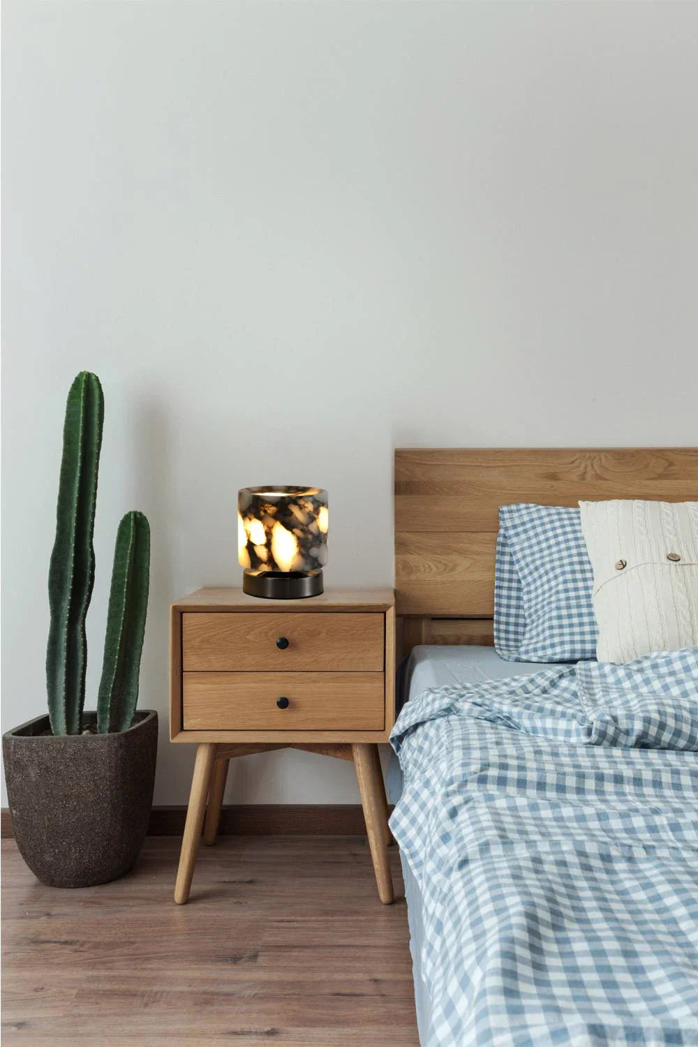 Camille Cosmo Glow Marble LED Bedside Lamp