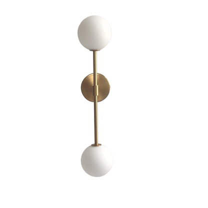 Applique murale sphérique en verre opale Émilie au design moderne et élégant