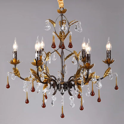 Isabelle Gold Crystal Chandelier for Dining & Living Spaces