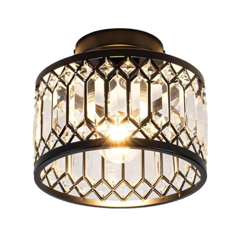 Plafonnier encastré Lucie en cristal, lampe de couloir