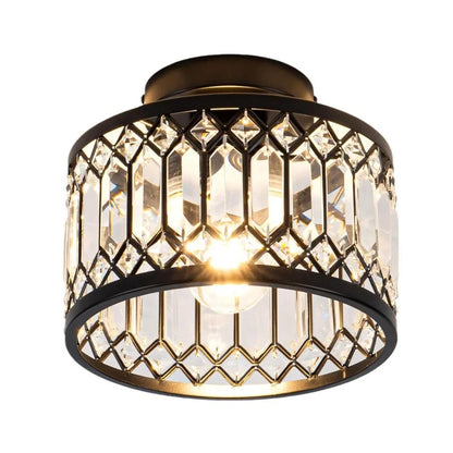 Plafonnier encastré Lucie en cristal, lampe de couloir