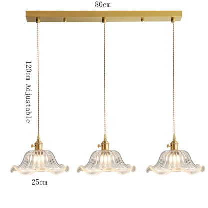Suspension Valérie Vintage Art Déco en Verre Teinté