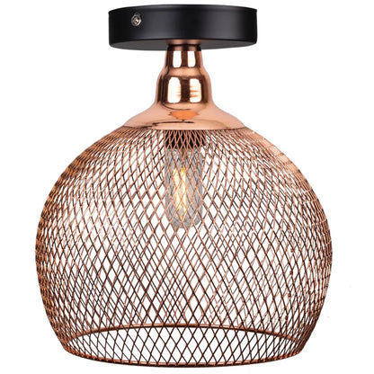 Amélie Nordic Bird Cage Ceiling Light Rose Gold Pendant