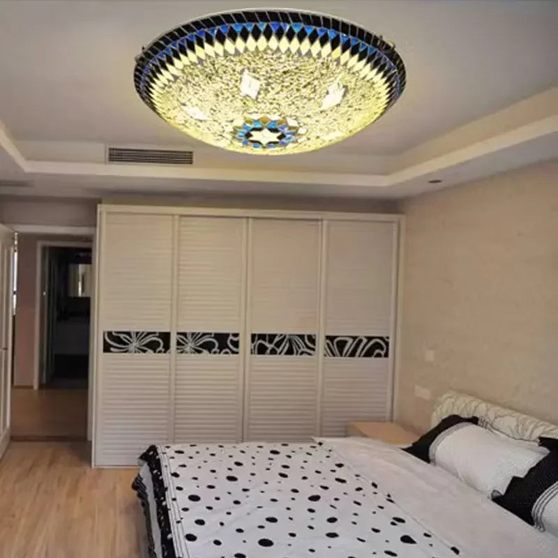 Plafonnier LED Sofia en verre turc