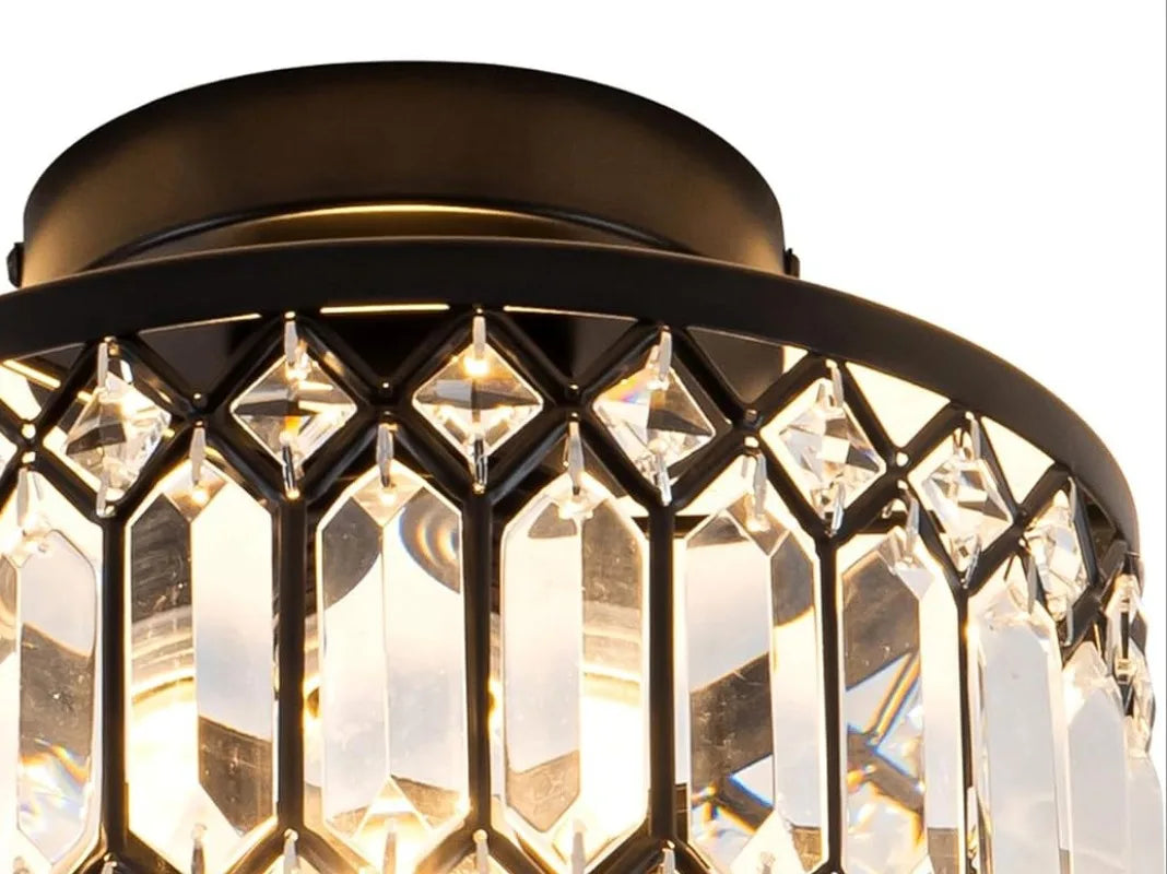 Plafonnier encastré Lucie en cristal, lampe de couloir
