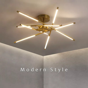 Lustre en aluminium forgé Manon Modern
