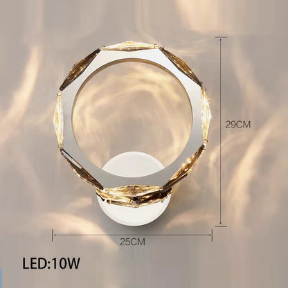Élodie 2025 Plafonnier Moderne Anneau Cristal LED Dimmable Lustre Décoration Luminaire Argent