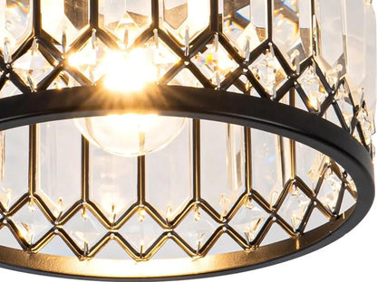 Plafonnier encastré Lucie en cristal, lampe de couloir