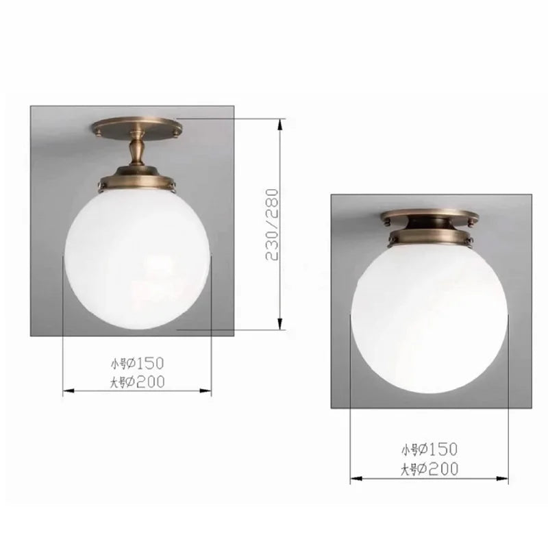 Plafonnier globe en verre minimaliste Elise