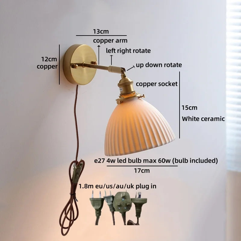 Élise Nordic White Iron LED Wall Lamp Kids Room Decor