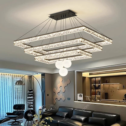 Plafonnier Suspendu Linéaire LED Moderne – Luminaire Plafonnier Acrylique Minimaliste pour Salon