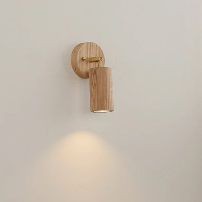Élise Nordic Ash Wood LED Wall Lamp Pull Chain E27