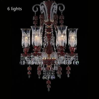 Long lustre en verre transparent pour salon et bureau
