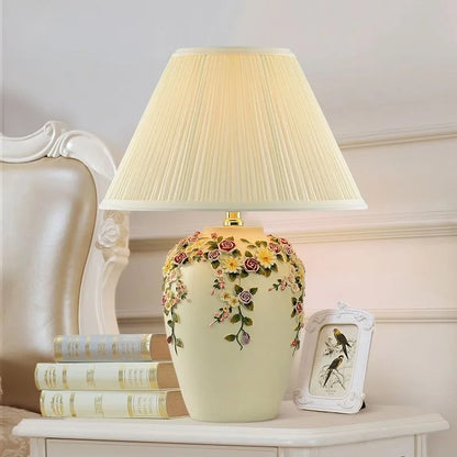 Madeleine Romantic Ceramic Bedside Table Lamp