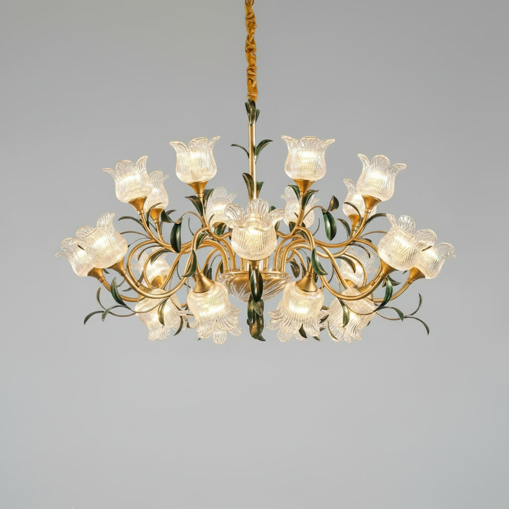 Élise Suspension Plafonnier Vintage Français Crème Cristal
