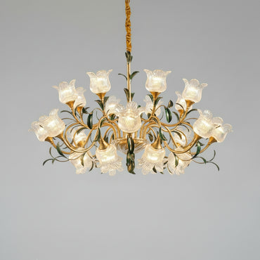 Élise Suspension Plafonnier Vintage Français Crème Cristal