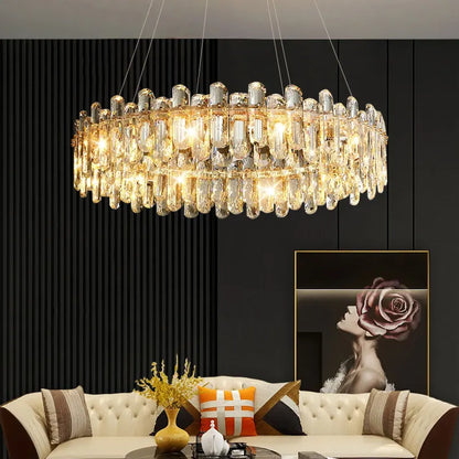 Genevieve Modern Crystal Glass Chandelier