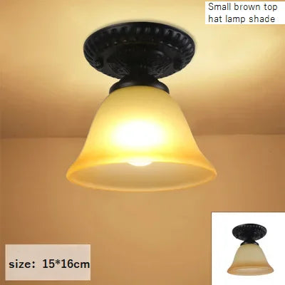 Plafonnier en verre rétro Camille ivoire E27 Lampe de couloir