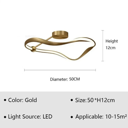 Plafonnier anneau minimaliste Camille