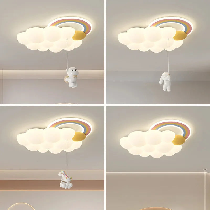 Plafonnier LED Élodie Nuage Nordique Moderne pour Chambre d'Enfant