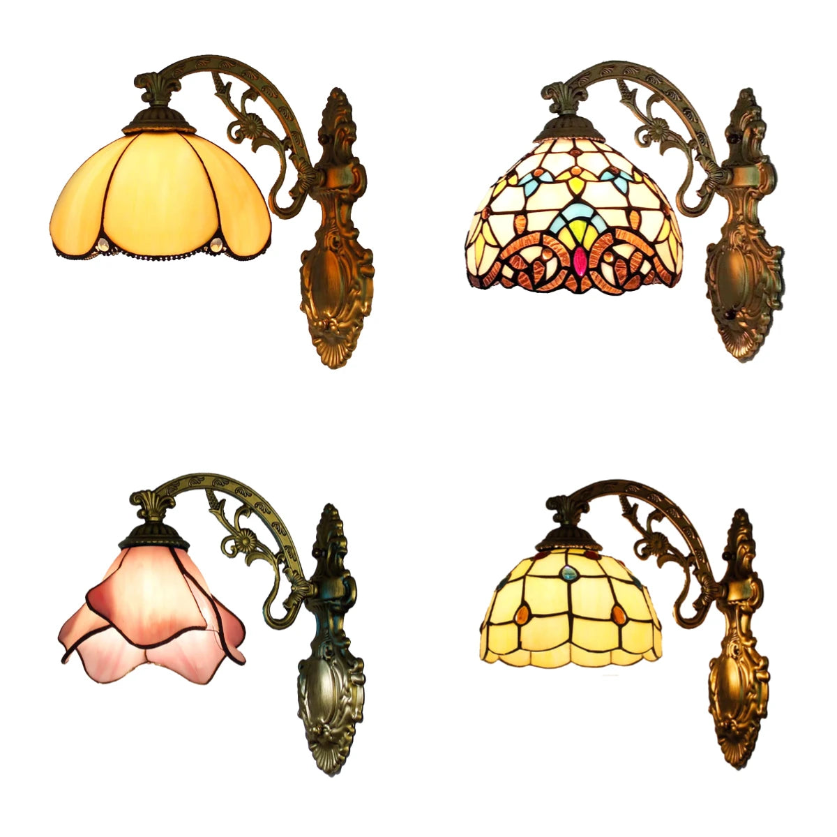 Margaux European Retro Stained Glass Wall Lamp