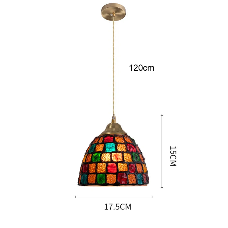 Isabelle Shell Suspension Verre Art Déco Lampe de Chevet