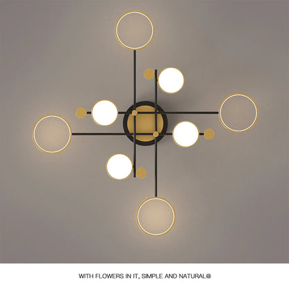Plafonnier LED Auriane Nordic Gold Black