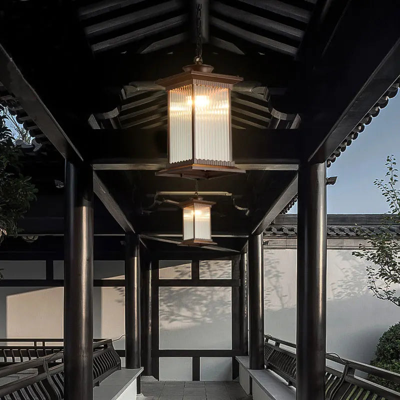 Claire Luminaire Suspendu Rétro Extérieur Lustre Cour