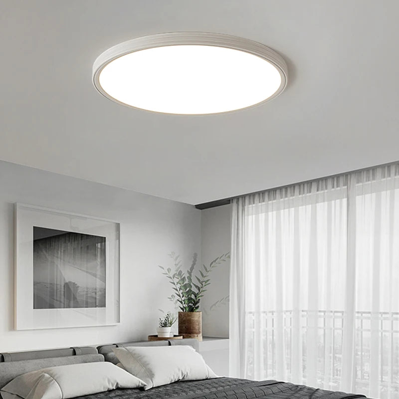 Plafonnier LED Juliette ultra-plat, dimmable avec télécommande, style moderne