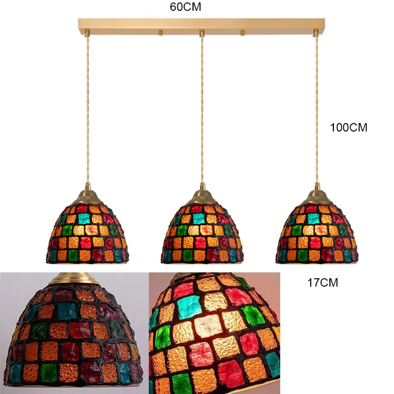 Isabelle Shell Suspension Verre Art Déco Lampe de Chevet