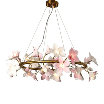 Lustre floral en céramique de luxe Celestia
