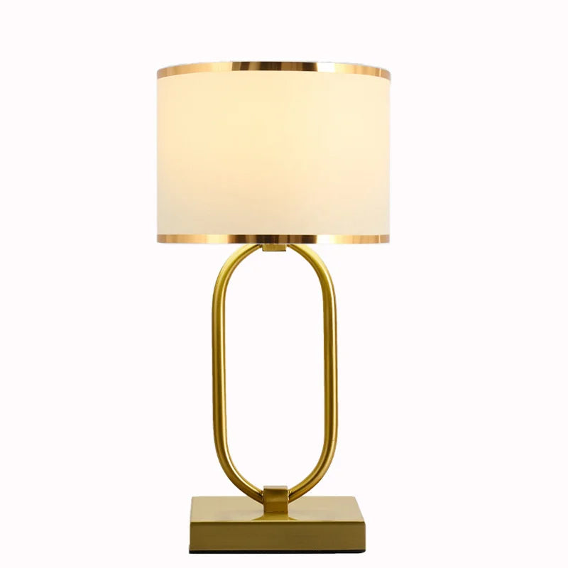 Sophie European Cloth Shade Bedside Lamp E27 Modern Luxury Desk Light