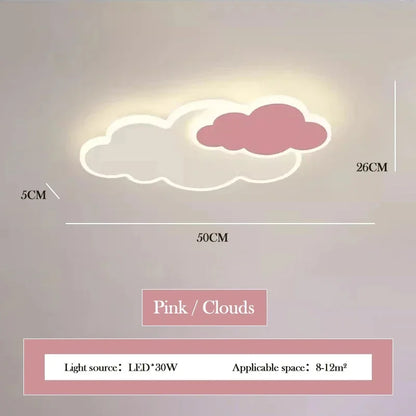 Plafonnier LED Élodie Creative Cloud pour chambre d'enfant, intensité variable