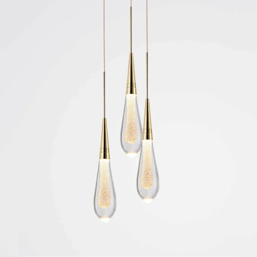 Lustre Madeleine en cristal avec pampilles