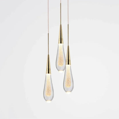 Lustre Madeleine en cristal avec pampilles