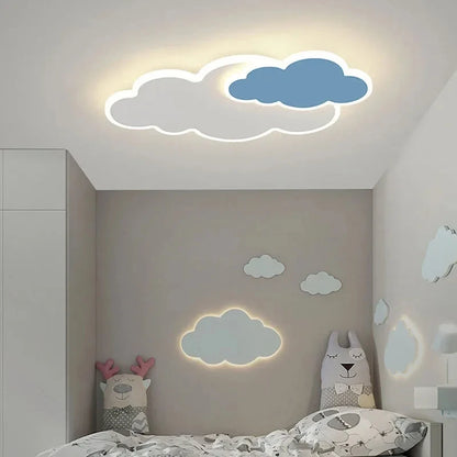 Plafonnier LED Élodie Creative Cloud pour chambre d'enfant, intensité variable