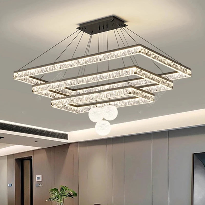 Plafonnier Suspendu Linéaire LED Moderne – Luminaire Plafonnier Acrylique Minimaliste pour Salon