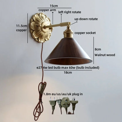 Isabelle Glass Flower Brass Wall Light