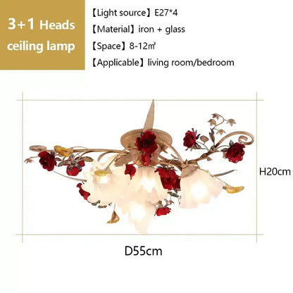Plafonnier semi-encastré créatif Amélie Nordic Flower