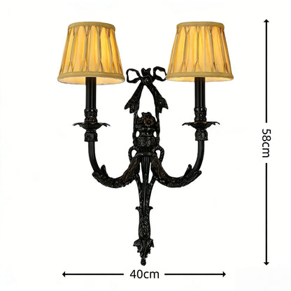 Applique Murale Camille Rétro Française en Laiton et Cristal LED pour Chambre à Coucher