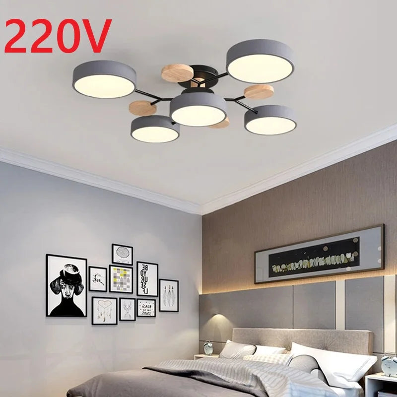Plafonnier lustre LED tricolore moderne Anaïs