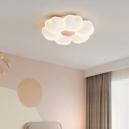 Plafonnier LED Élodie Fleur Rose Chambre Princesse Intensité Variable