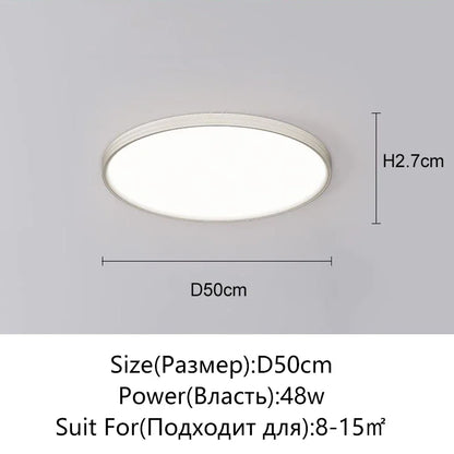 Plafonnier LED Juliette ultra-plat, dimmable avec télécommande, style moderne