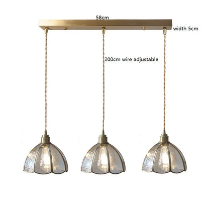 Suspension en verre cuivré style vintage Camille