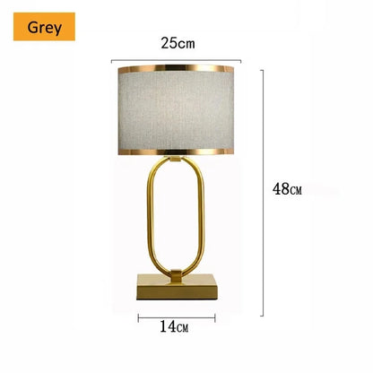 Sophie European Cloth Shade Bedside Lamp E27 Modern Luxury Desk Light