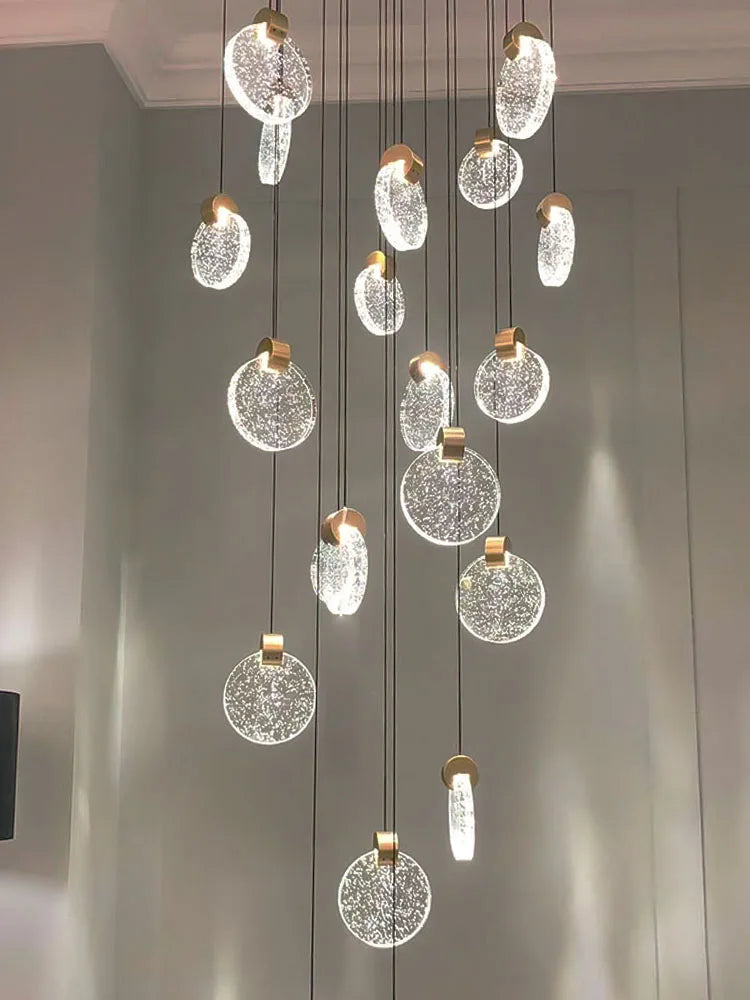 Anastasia Crystal Staircase Pendant Chandelier for Luxury Loft Spaces