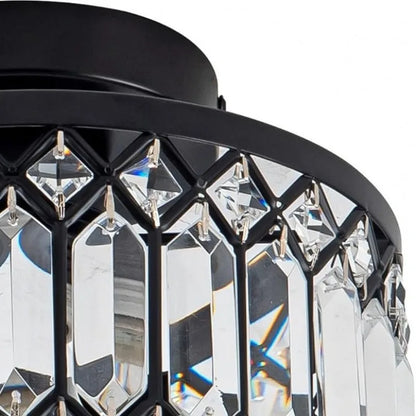 Plafonnier encastré Lucie en cristal, lampe de couloir